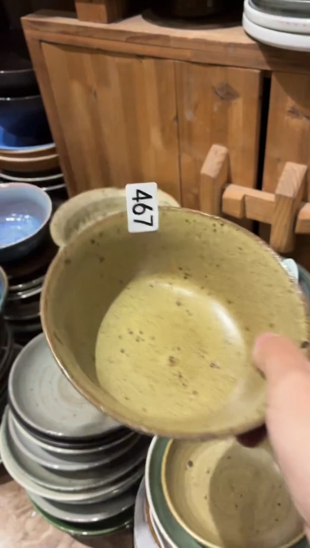 瓷片静467燕麦黄马蹄碗1个