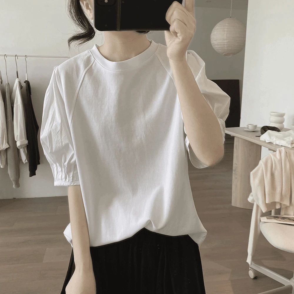 纯棉女装女士夏季新款短袖洋气宽松显瘦母亲节洋气衣服上衣小众