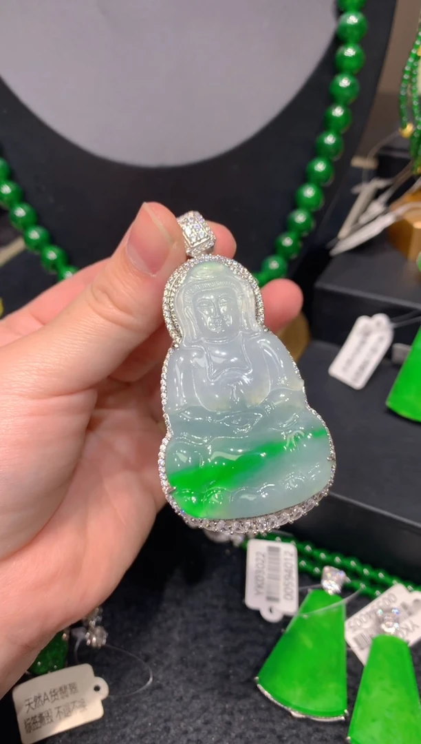 颈饰银S925镶嵌翡翠17一季