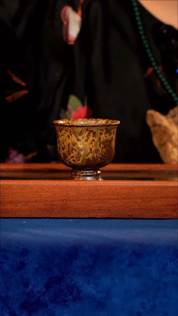 紫砂 宜兴紫砂 GFY 沉香木 高脚杯