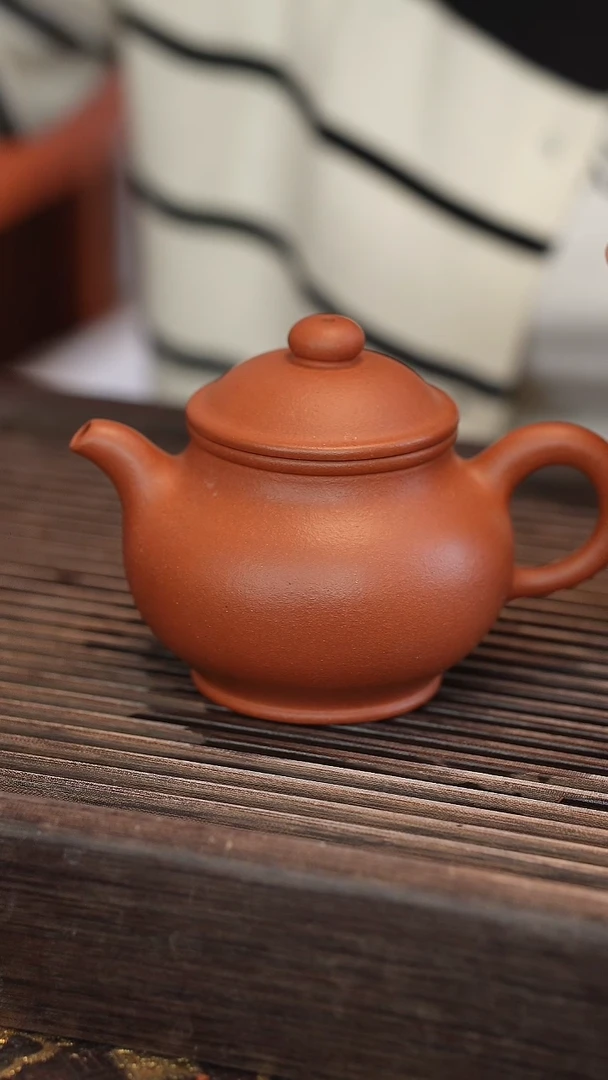 茶壶紫砂潘壶 半手工 240cc