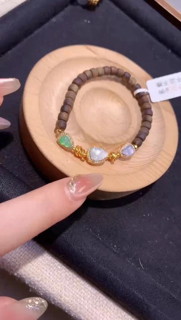 银S925镶嵌手链翡翠S***。手串