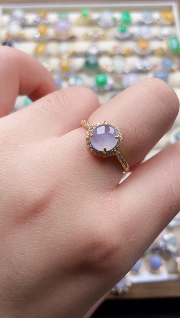 银S925镶嵌戒指翡翠89