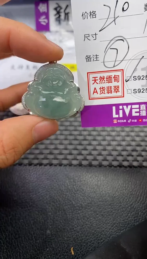 颈饰银S925镶嵌翡翠༺****࿐挂件