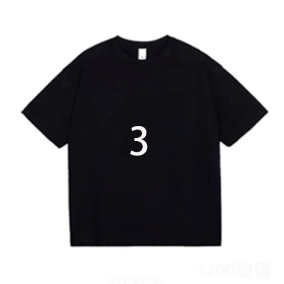 新款三色彩方块重磅纯棉T恤XY1289