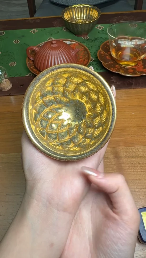 茶盏范泽锋金丝菠萝蜜68