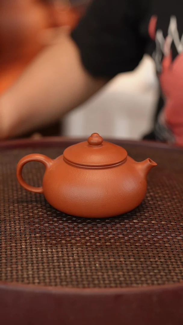 茶壶紫砂全手 大红袍 寒江 200cc