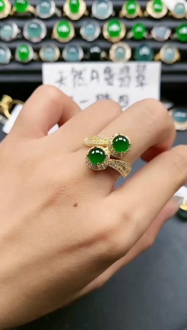 翡翠戒指银S925镶嵌1111111111