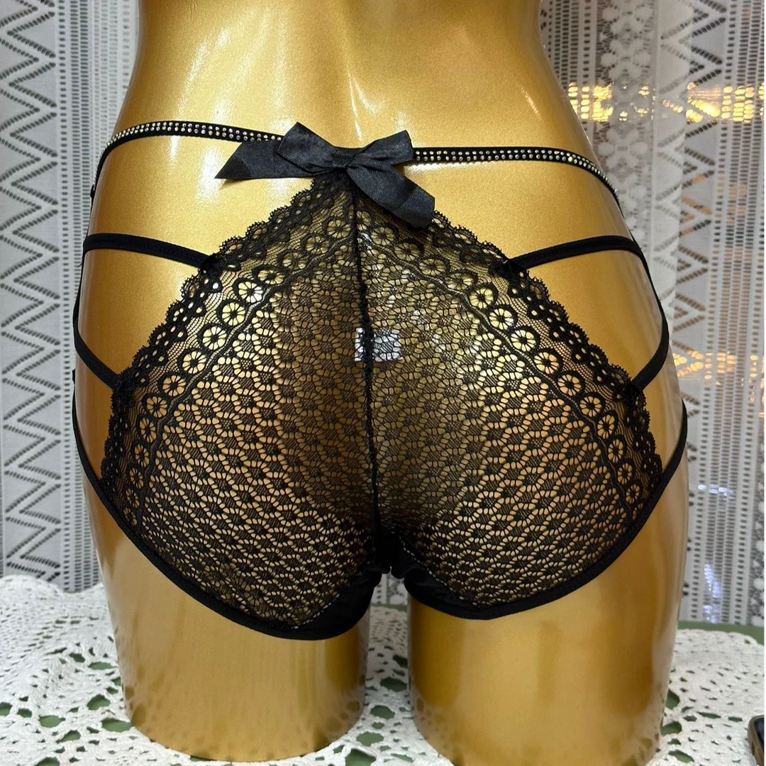 xarifa新款烫钻镂空性感女士三角内裤17438