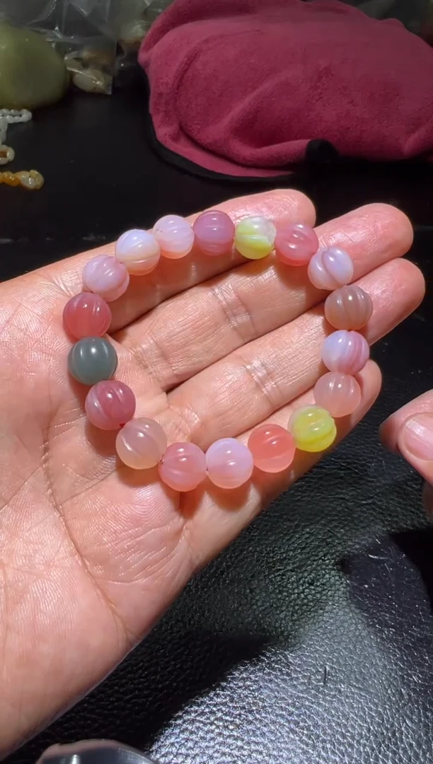 未镶嵌手串玛瑙/玉髓彩色玛瑙多样性发一