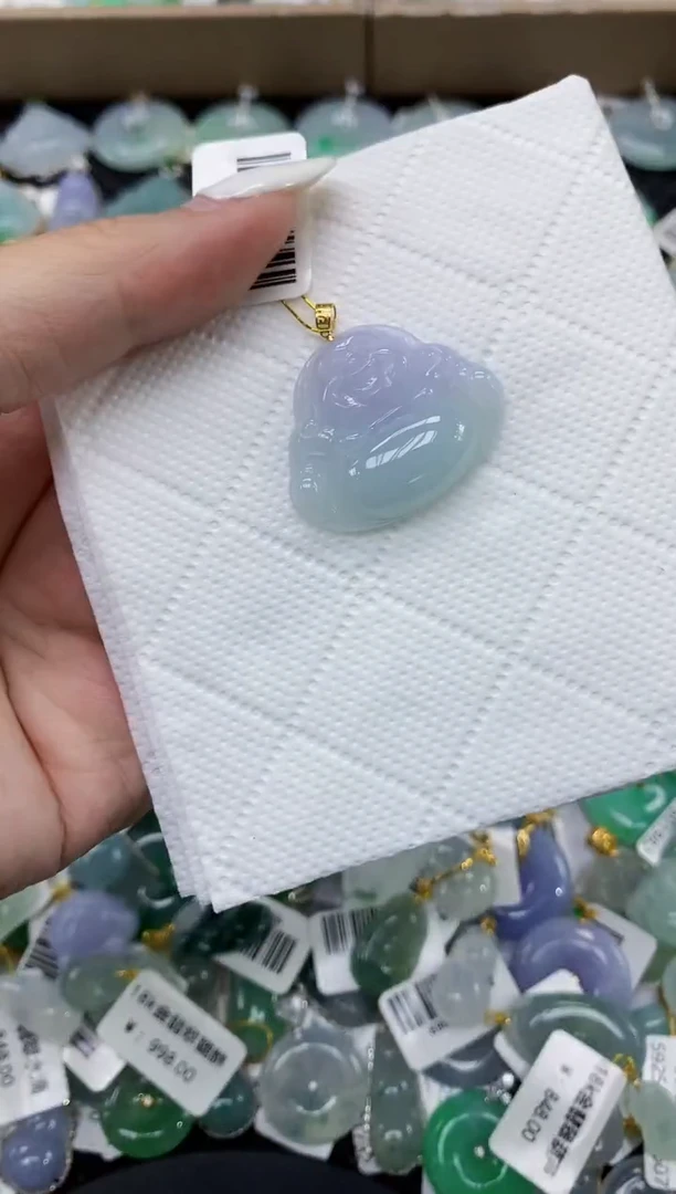颈饰18K金镶嵌翡翠11111111111