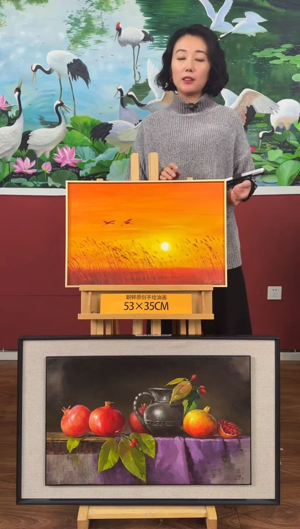 油画【1号】约53*35cm丨朝鲜原创纯手绘孤品油画丨顺丰包邮