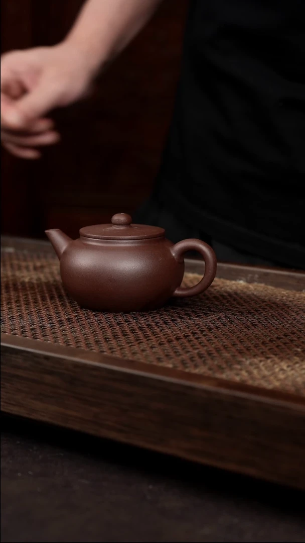 茶壶紫砂紫泥平盖水平
