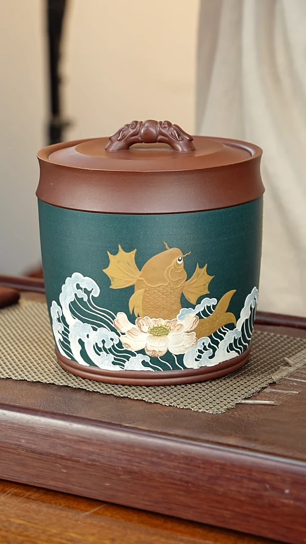 宜兴原矿紫砂茶叶罐