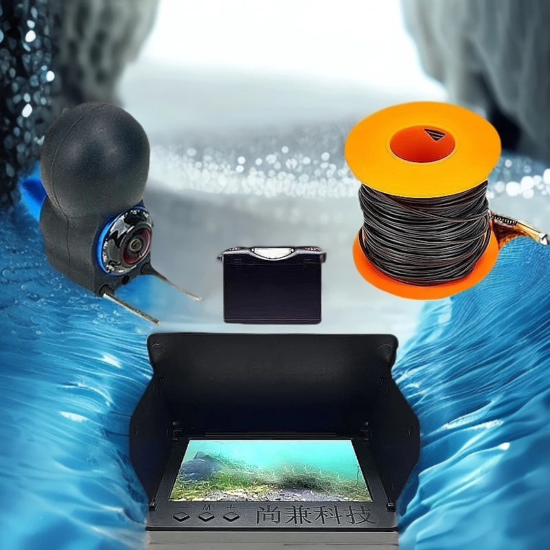 2025新款水下探测摄像头专用高清海水浑水可夜视感深看窝感鱼