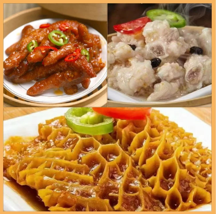 【茶楼同款】港式金钱肚酱香凤爪港式豆豉排骨广式早茶茶楼点心餐厅