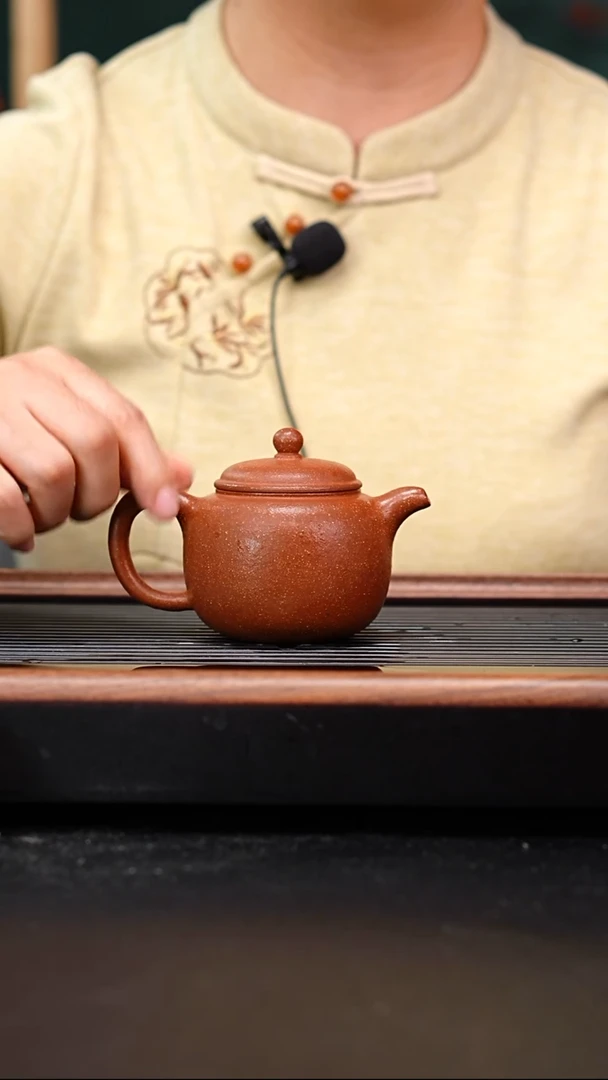 茶壶紫砂红朱段匏尊