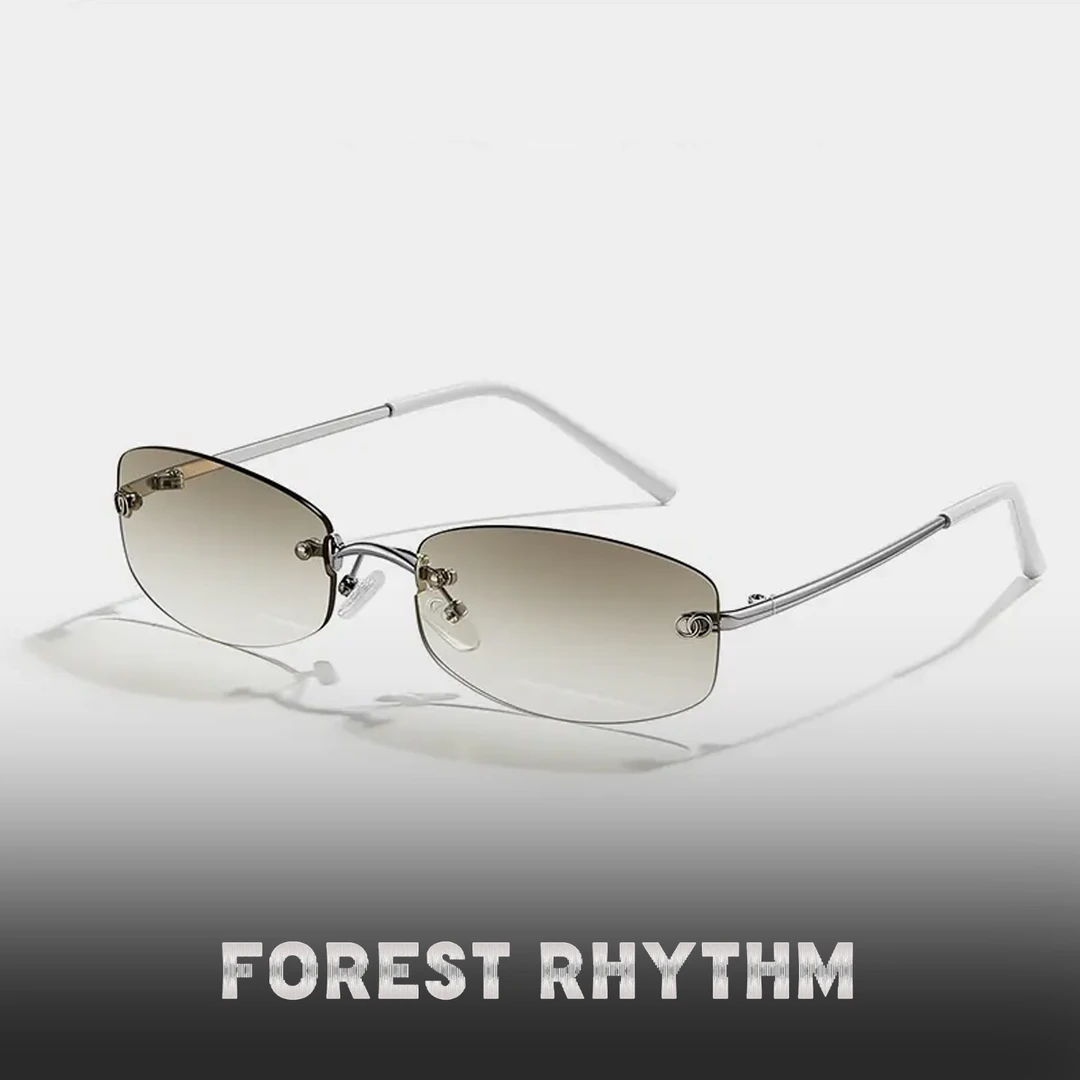 无框Y2K复古先锋科技高级感女士防紫外线太阳眼镜潮太阳镜无边框