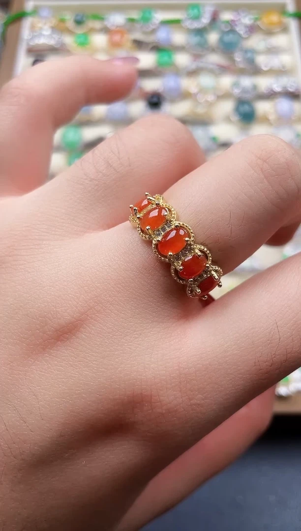 银S925镶嵌戒指翡翠78