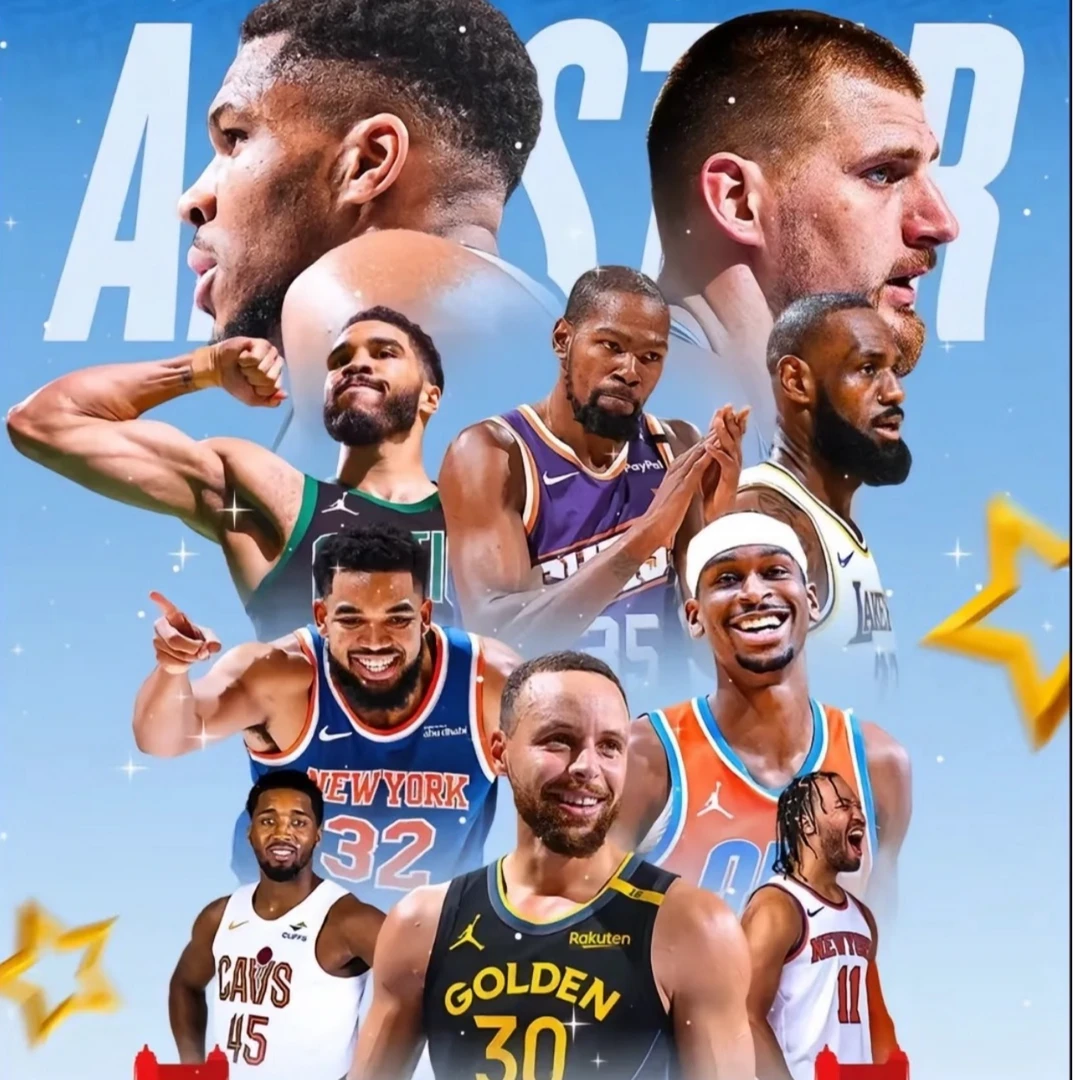 NBA篮球全明星手办水晶砖摆件