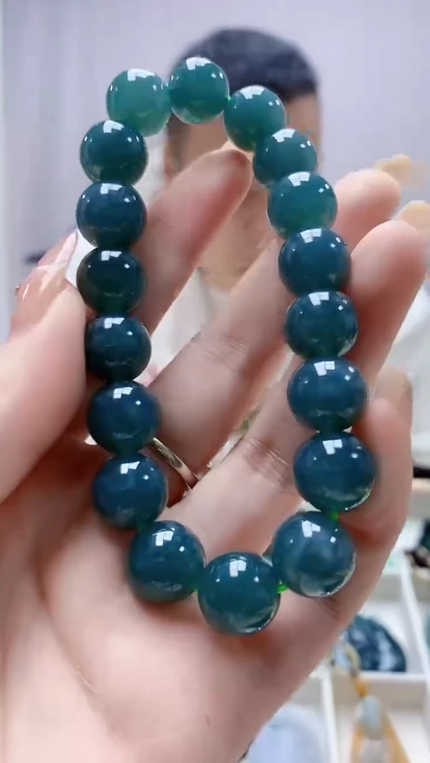 未镶嵌定制翡翠4898DD-毛货手串86