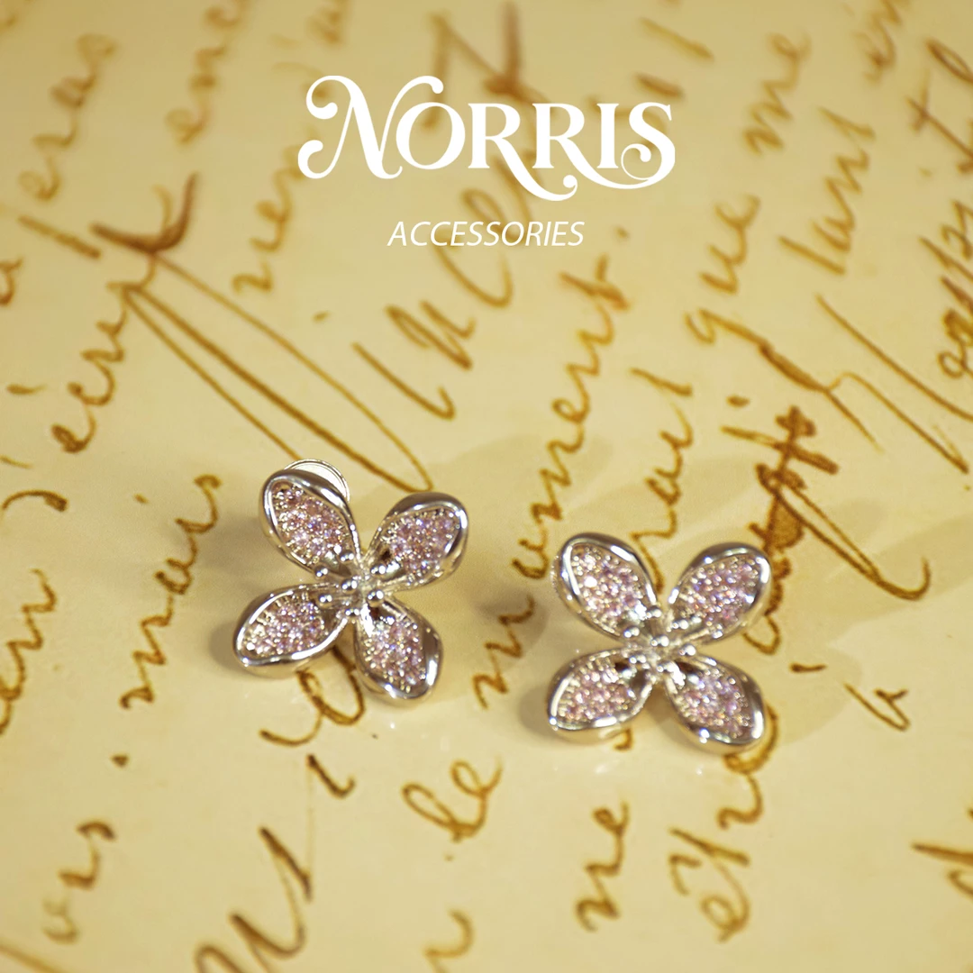 brez 铜合金耳饰  Norris设计师款鸢尾花耳钉-C6571