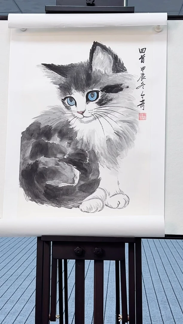 国画国画作品三个平尺