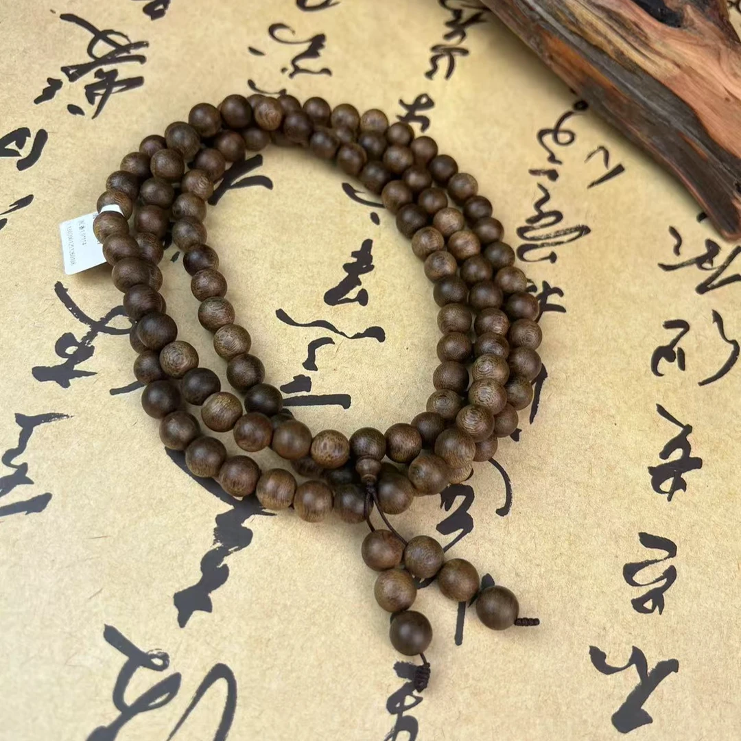 越南芽庄帝王玉化黄棋楠1.0*108多圈手串(多样性发货)