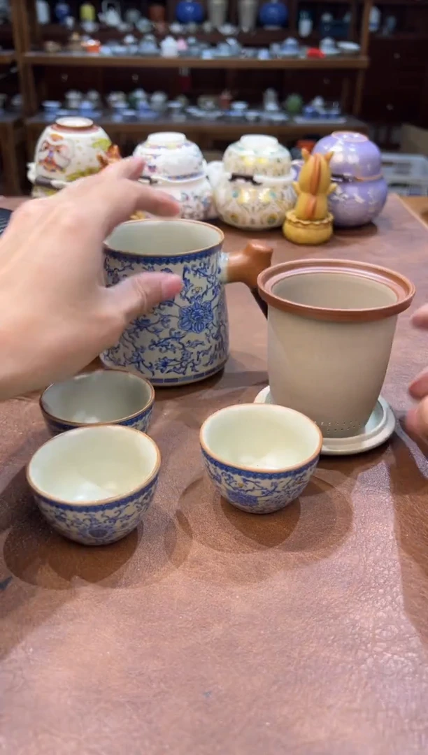 真的很便宜超好看会开片的旅行茶具