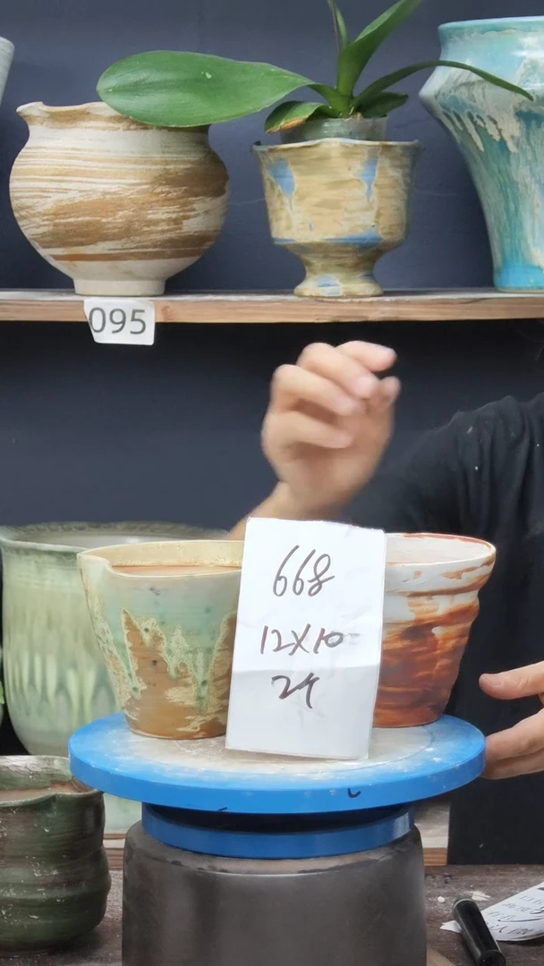 景德镇花盆默认微瑕668