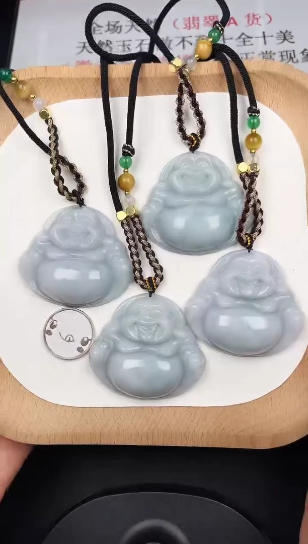 颈饰未镶嵌翡翠LA080油蓝大佛+送同款绳子多样性发其一