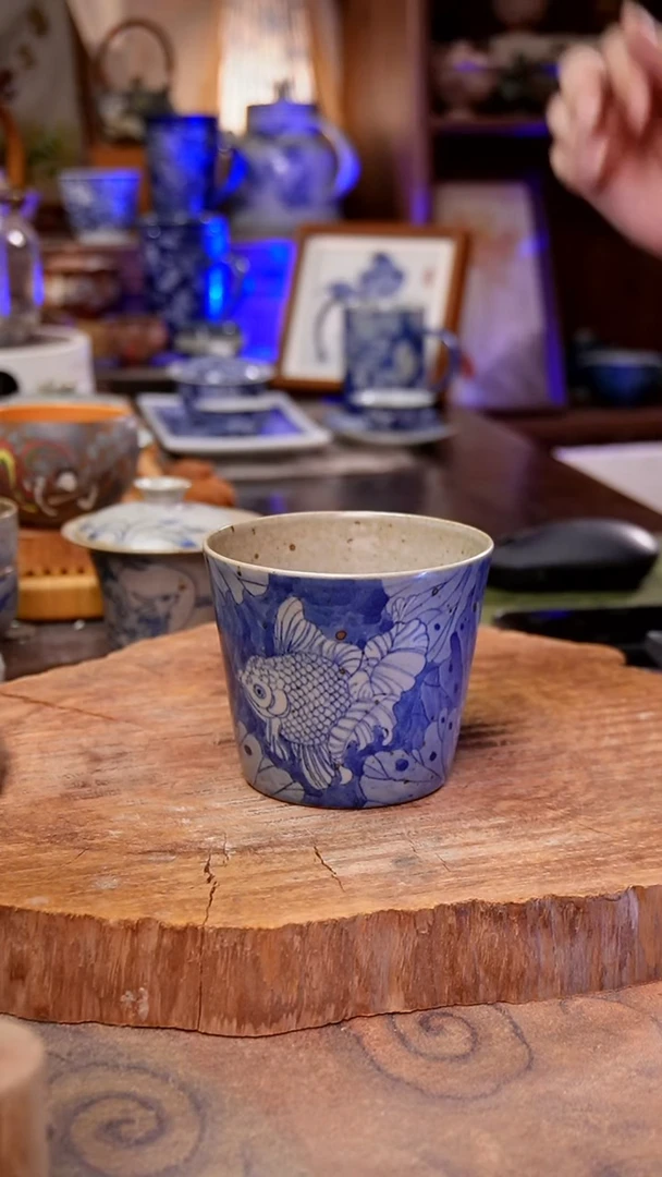 杯子金鱼手工手绘手工手绘