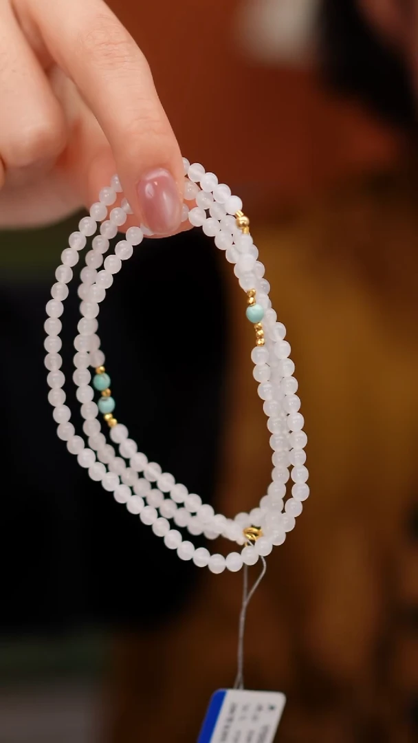 项链18K金镶嵌和田玉MZL063和田玉万能链