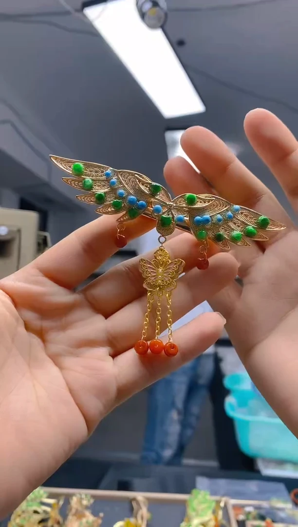 【闪购商品】翡翠耳饰合金251翡翠发簪