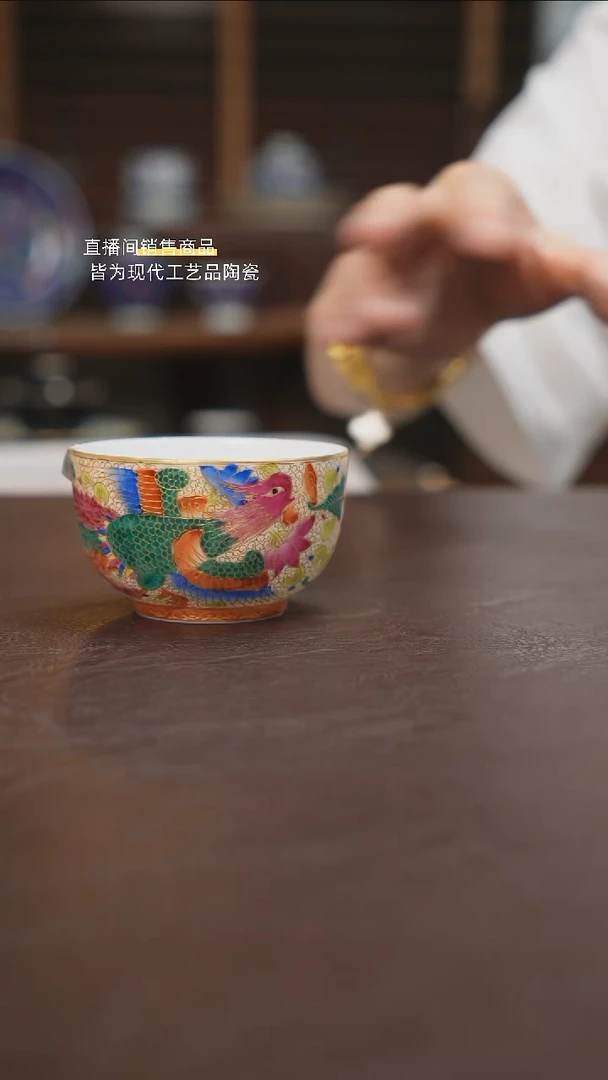 杯景德镇陶瓷杯碗柴烧多人