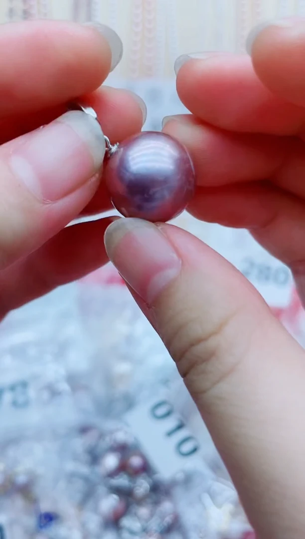 淡水珍珠银S925镶嵌吊坠(不含链)吊坠