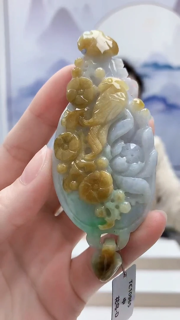 未镶嵌定制翡翠5160ry-毛货挂件114