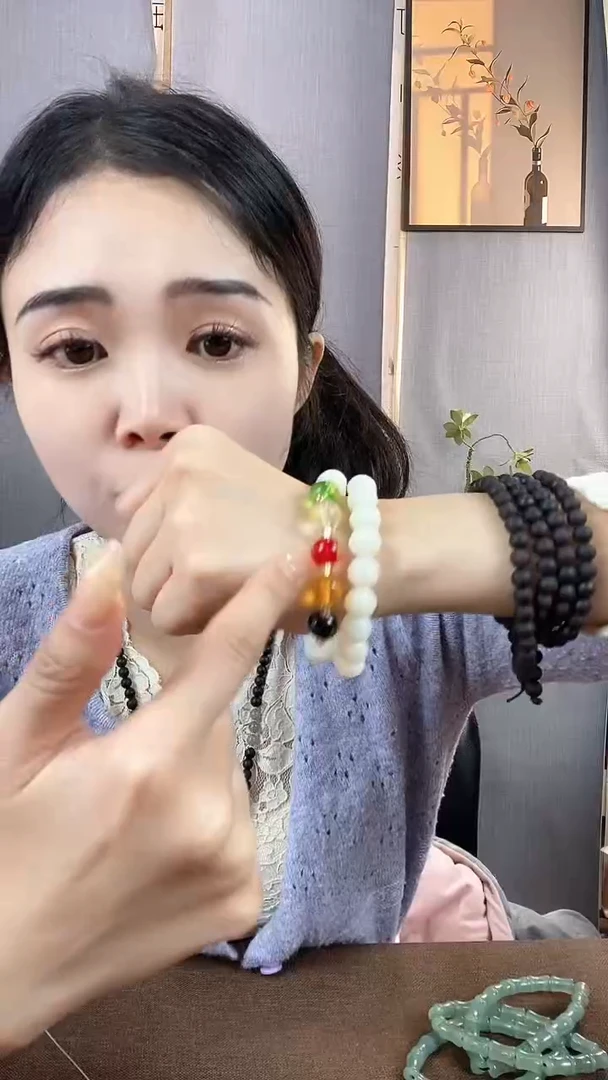 【闪购商品】白玉菩提吊坠菩提双圈五路财爷配竹节