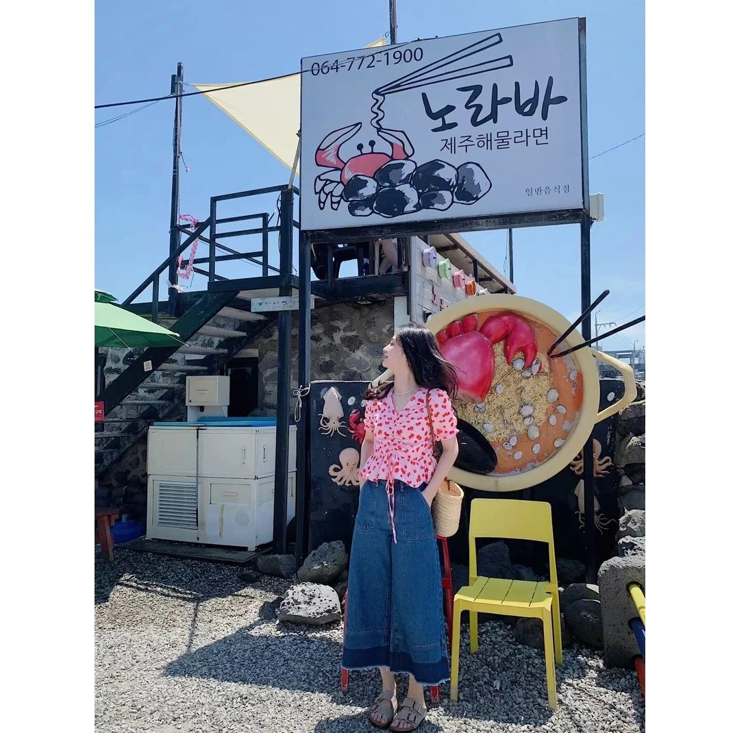 LaceyDitto2025 7/19【经典回归】复古方型贴袋阔腿九分牛仔裤