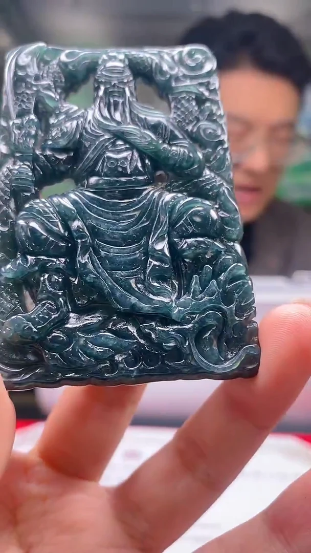 未镶嵌定制翡翠KK翡翠毛货吊坠-26