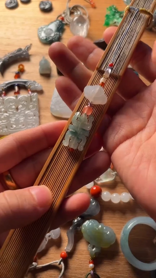 颈饰未镶嵌翡翠A*y云寿玉坠