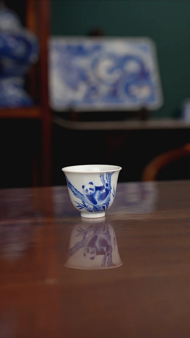 晓月柴窑 熊猫杯