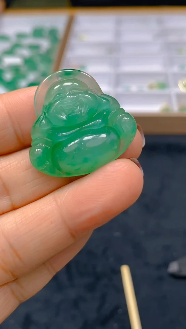 【闪购商品】石英质玉颈饰未镶嵌天然冰美人非洲翠013