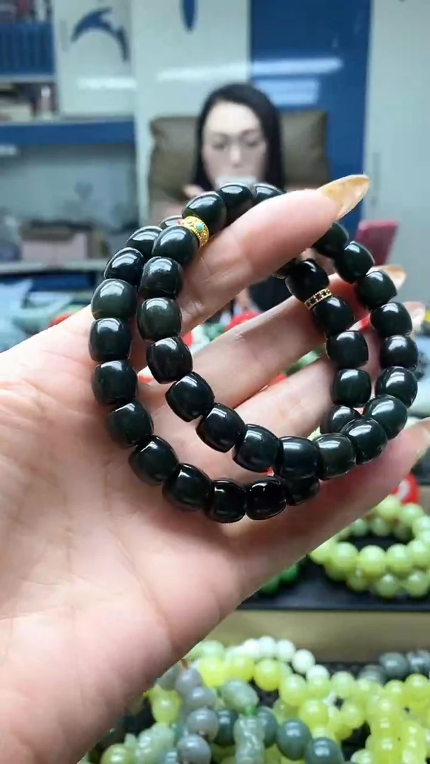 未镶嵌手串和田玉直切油青料12多样性发货拍一发一