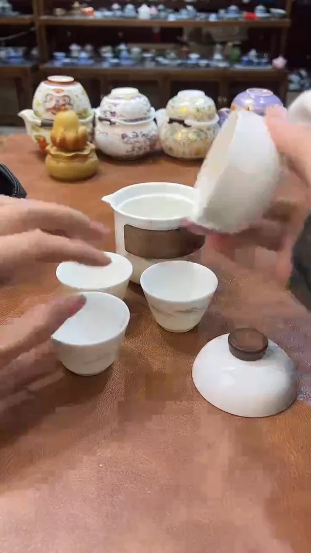 真的很便宜会开片的旅行茶具