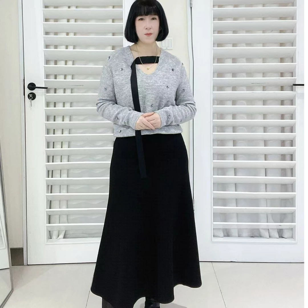 【鑫晖生活】5-10四季轻奢风设计师款时尚休闲百搭潮流毛衫气质