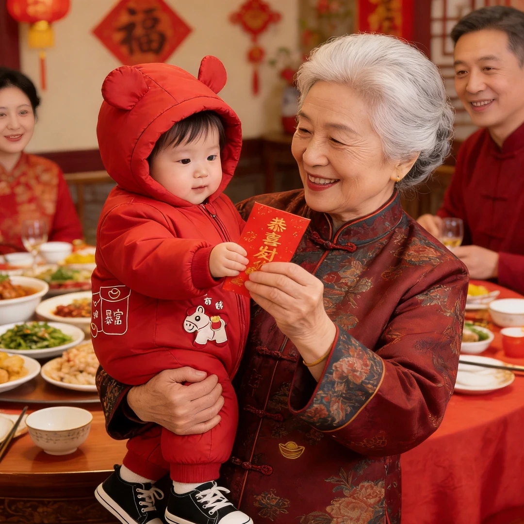 新年婴儿红色棉服拜年服年款哈衣男童2026年冬装爬服【马上有钱】