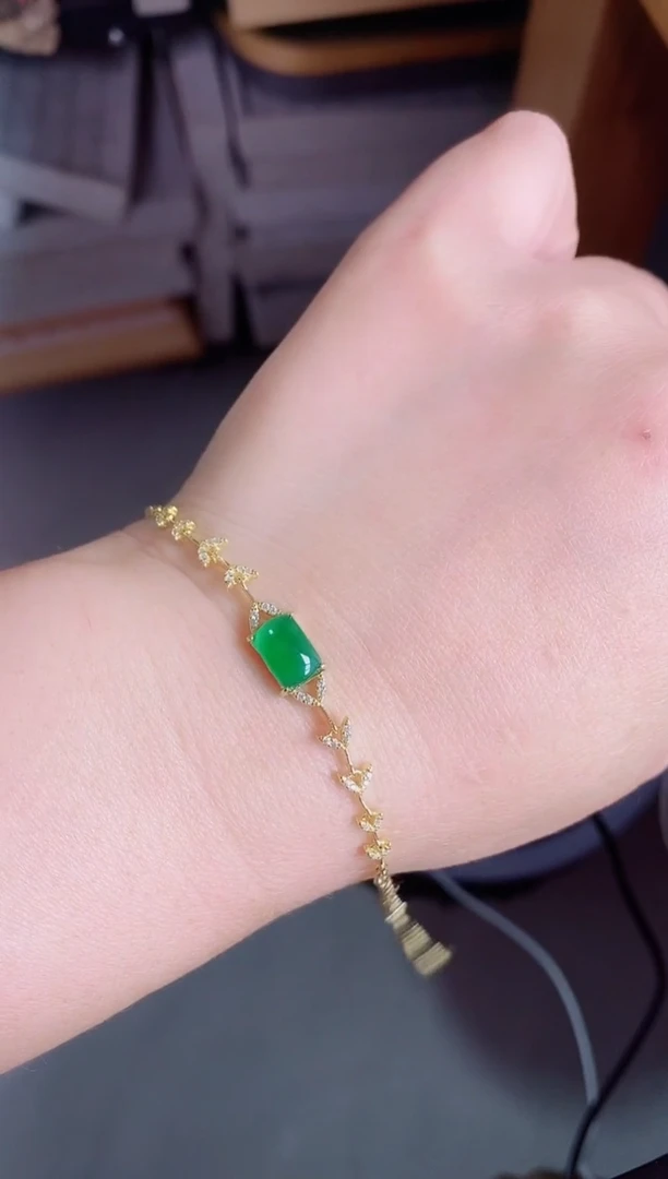 【闪购商品】翡翠手链银S925镶嵌1212121