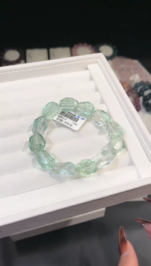 【闪购商品】萤石手链未镶嵌多样性发一绿萤石随行11mm