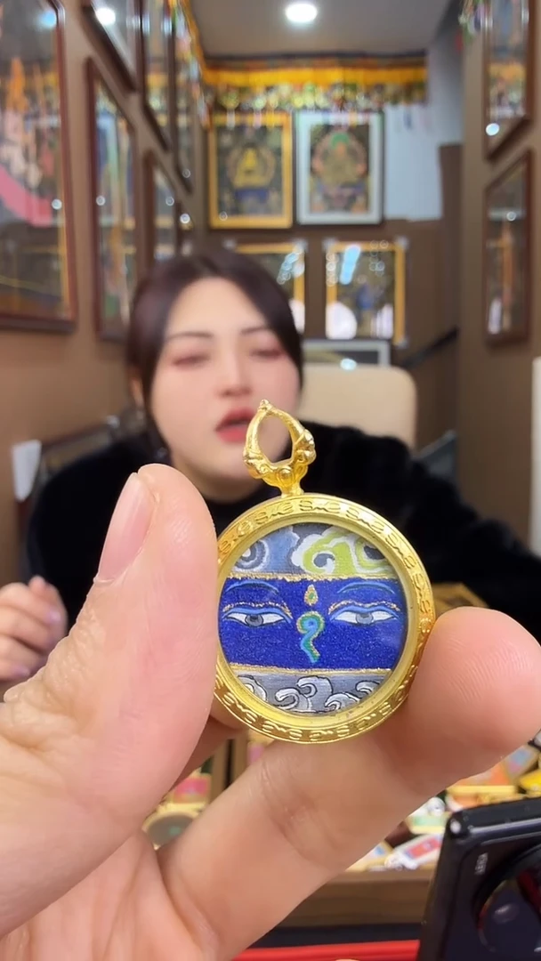 吊坠药师-纯手绘唐卡